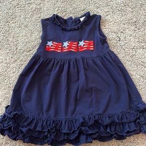 Stitchy Fish 2T American Flag Dress